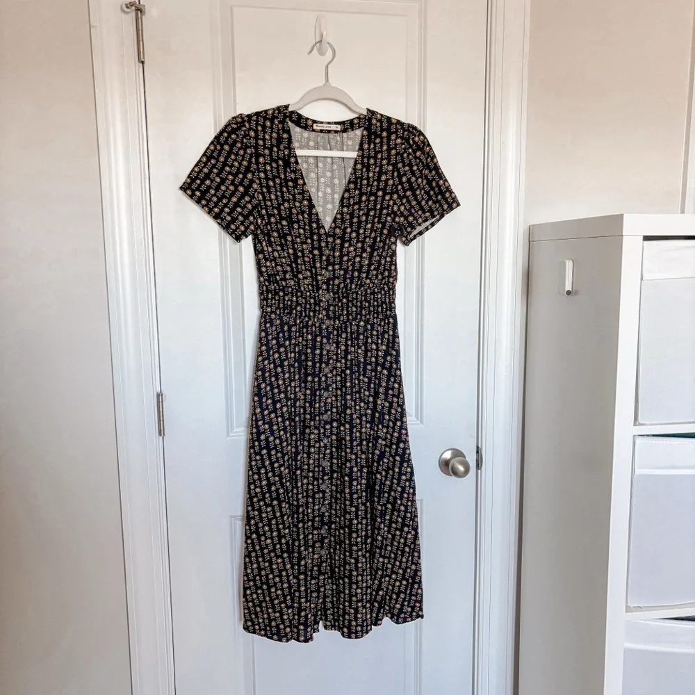 Marine Layer Annika Floral Midi Dress - Picture 5 of 9